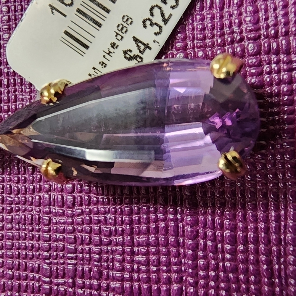 Elegant Purple Teardrop Pendant - Picture 3 of 12